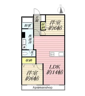 ポートライフ大和【3階】の間取り