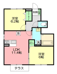 リベルテ B【1階】の間取り