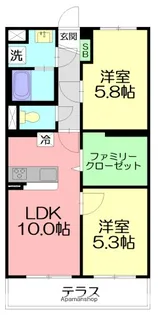 ジュヌ・プリーモ【1階】の間取り