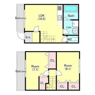 カーサブランカ【1階】の間取り