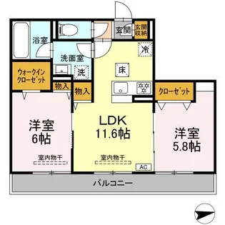プランドール湘南【1階】の間取り