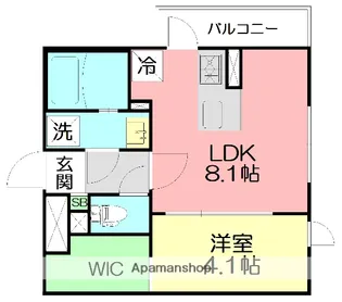 FLEURS DE CERISIER【3階】の間取り