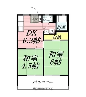 サニーハイツ【2階】の間取り