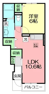 サンビレッジⅠ【1階】の間取り