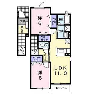 シュティル E【2階】の間取り
