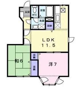 コーポ中谷戸Ⅴ【1階】の間取り
