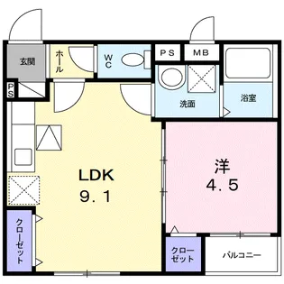 イリーデ 2【102号室】の間取り