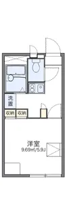 レオパレスフジミハイツC【1階】の間取り