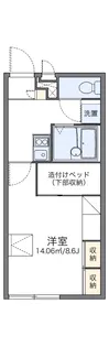 レオパレス第6ひかりハイツ【2階】の間取り
