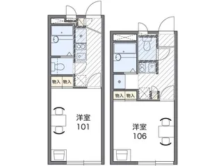 レオパレスTKテリー【106号室】の間取り