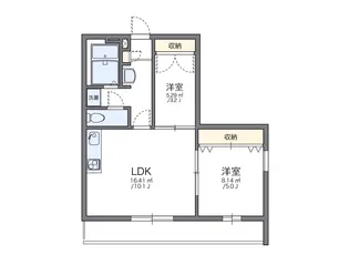 レオパレスソレイユ【2階】の間取り