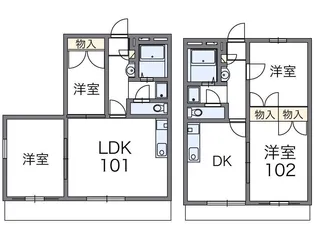 レオパレスKAWAGUCHI1【102号室】の間取り