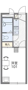 レオパレスメルベーユ【103号室】の間取り