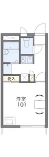 レオパレスサニーコート【1階】の間取り