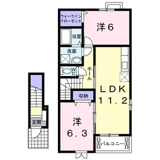 プライムハイツ【2階】の間取り