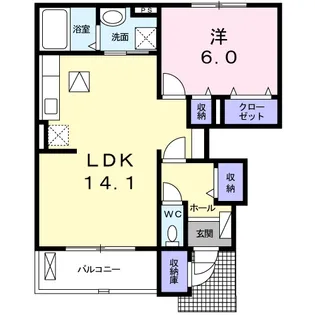 サンリット湘南【1階】の間取り