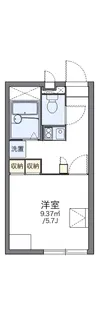 レオパレス宇藤坂【104号室】の間取り