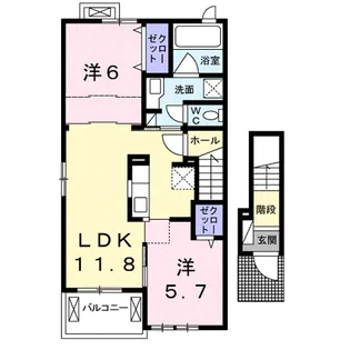 パレ・アルカンシェルⅤ【2階】の間取り