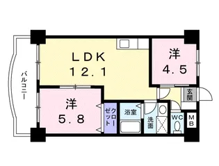 レポサール弥勒寺【3階】の間取り