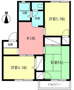 アクレイムC【2階】の間取り