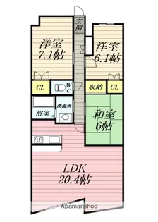 フィールドサン【3階】の間取り