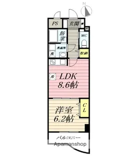 ランドパーク陶山【3階】の間取り