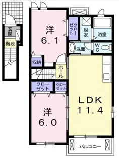 エレガンシア湘南【2階】の間取り