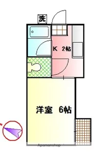 FC秦野鶴巻コーポ【2階】の間取り