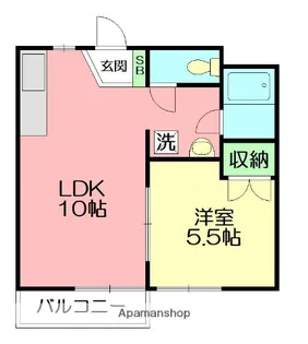アーマスウェスト【2階】の間取り