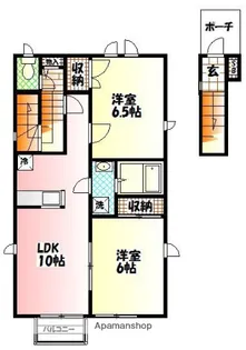 ローズヒルK【1階】の間取り