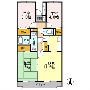 BELLEVUE参番館【3階】の間取り