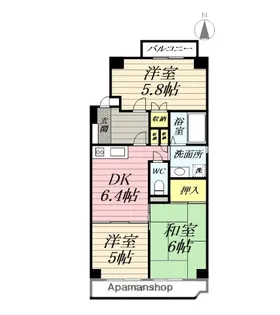 フォーラム冠【1階】の間取り
