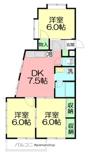 ビューハイツ菫平【1階】の間取り