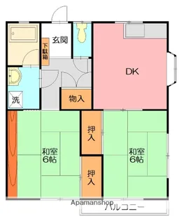 コーポシュガー【2階】の間取り