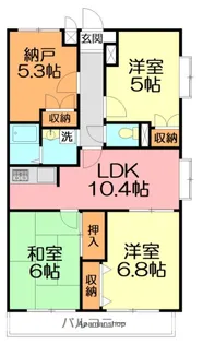 グランエイト総合公園【6階】の間取り