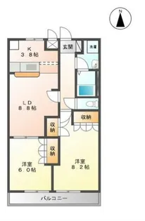 ソレアードM【1階】の間取り