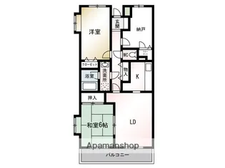 エクレール綾瀬【4階】の間取り
