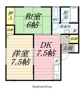 コーポカトレア【1階】の間取り