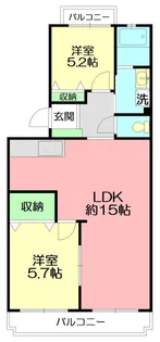 天神山グリーンハイツ【3階】の間取り