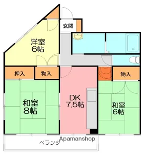 ライフピア田中【2階】の間取り