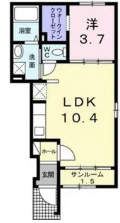 サウス クローザー【1階】の間取り