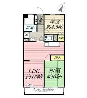 シーサイドハイツ早川【2階】の間取り