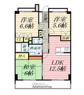 グランドールOKABE【5階】の間取り