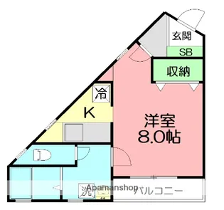 ストゥディオ本町【2階】の間取り