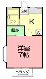 グリーンハイツB【205号室】の間取り