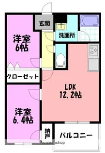 ラルジュテール【2階】の間取り