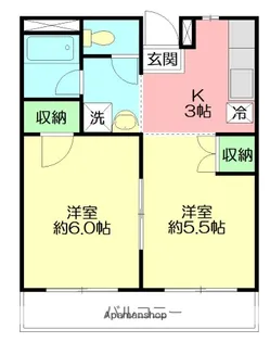 第一アサヒハイツ【3階】の間取り