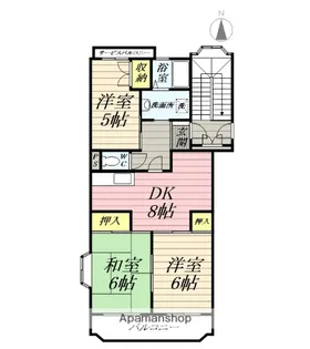 クレール横山【4階】の間取り