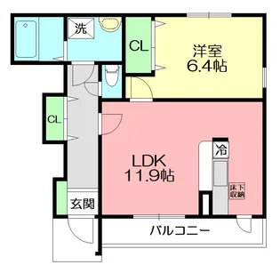 TIMES C.S【1階】の間取り