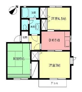 グランメールA【1階】の間取り